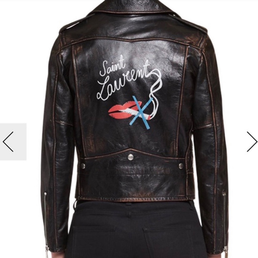 Saint Laurent No Smoking leather jacket